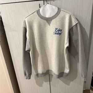 Women's Gray 'Enjoy Today' Sweatshirt